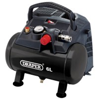 Draper 6L Oil-Free Air Compressor, 1.2kW/1.5hp £119.95